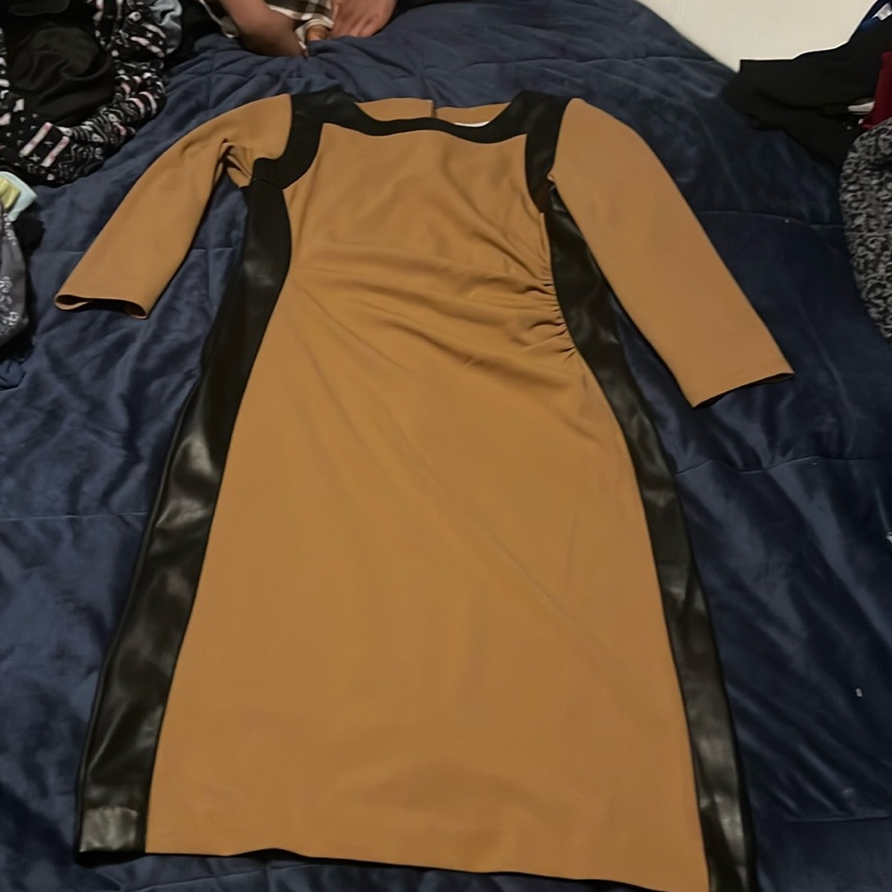 Brown, with leathers line size 8